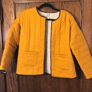 MoVint striped quilted jacket with circular fringe